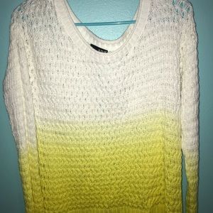 a.n.a white and yellow sweater